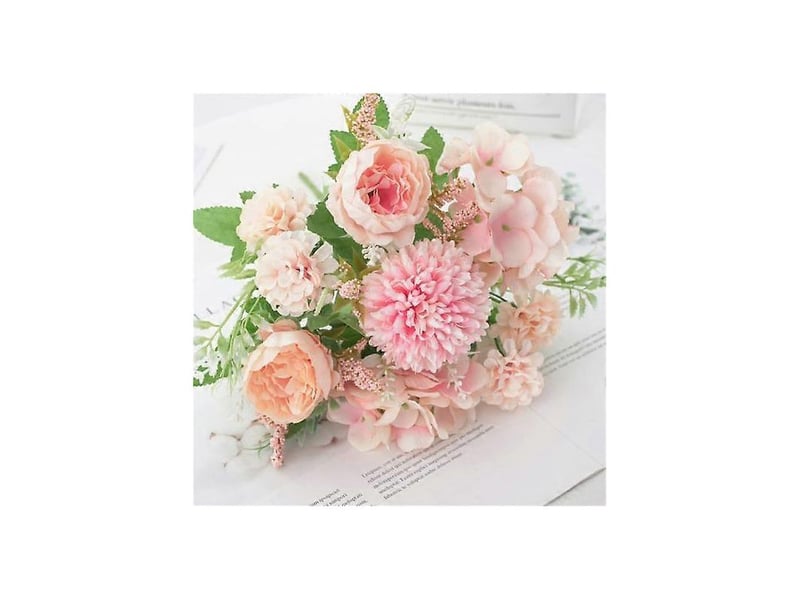  Fleur artificielle pivoine imitation, vive, imperméable et inaltérable, pour chambre à coucherchampagne, blanc  - Conforama E