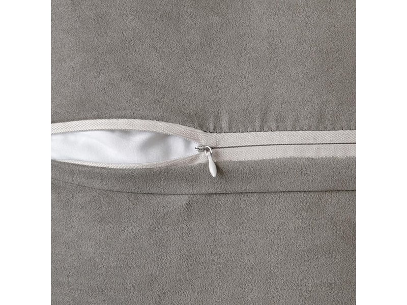 Lot de 2 housses de coussin 50 x 50 cm peluche gris chicfurn - Conforama W