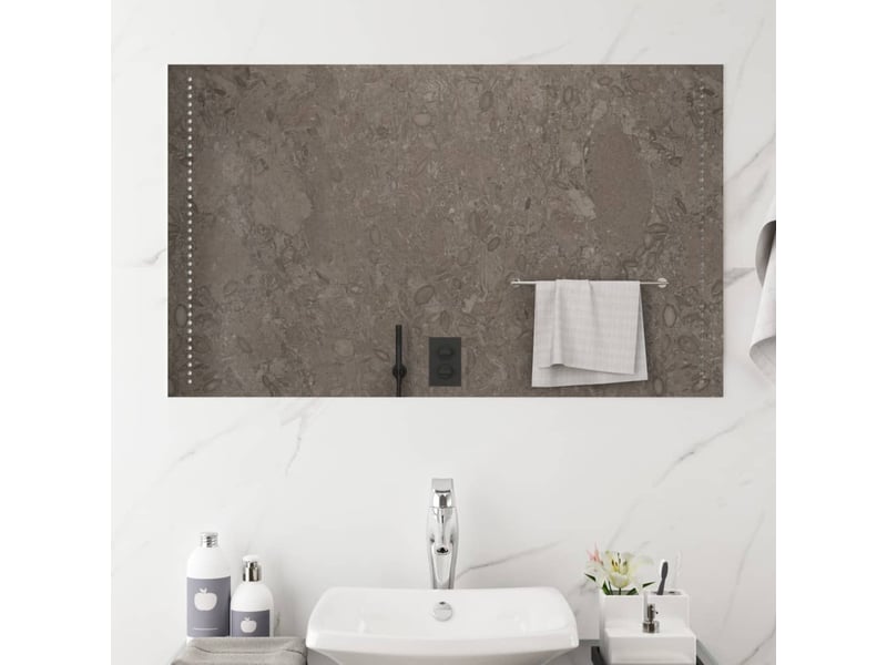  Miroir de salle de bain, miroir de toilette à led 60x100 cm cf62503  - Conforama D