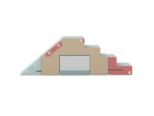 Jeu de modules en mousse 2 pièces 79x39x44 cm polyuréthane (pu) multicolore
