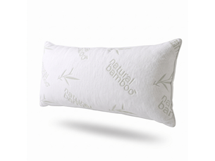Traversin moelleux 100% plume de canard - 90 x 35 cm - housse bambou - collection confort