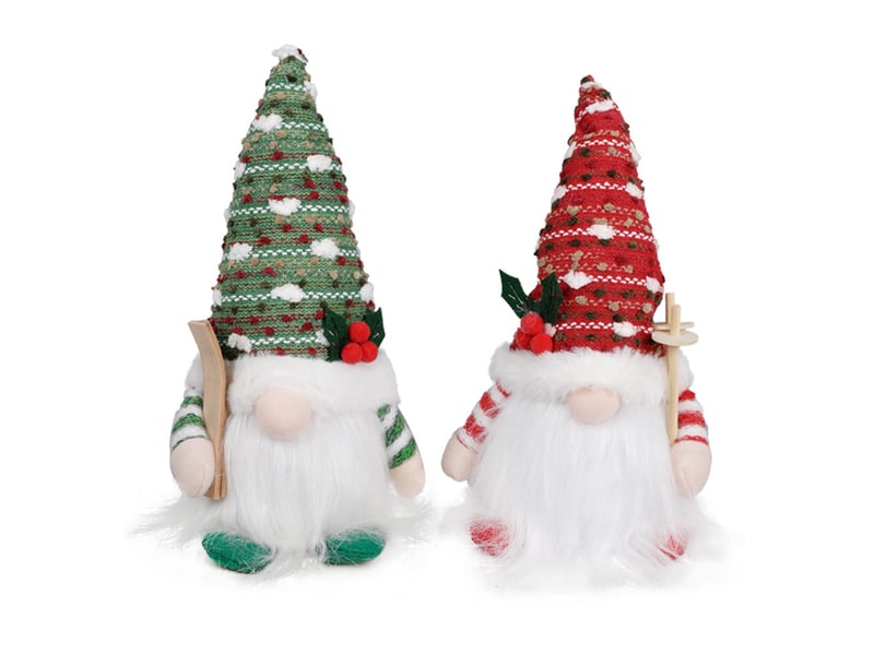 Traîneau gnome de noel lot de 2 deco noël gnome peluche avec la lumière  - Conforama A