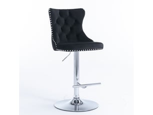tabouret de bar assise réglable en hauteur  PANGIVO W3223P503941 - noir