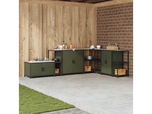 Étagère de cuisine, étagère de rangement hattem vert olive 30x50x92cm acier