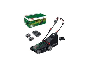 Tondeuse sans fil 18v 43 cm 3 en 1 avec 2 batteries 4ah et chargeur