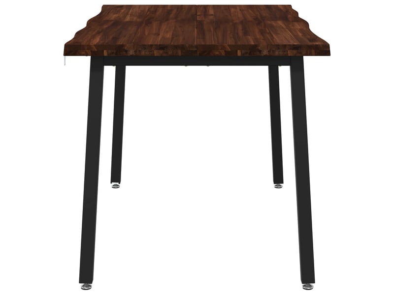  Table à manger moderne 90x55x75 cm bois d'acacia massif marron foncé et noir shl47179  - Conforama E