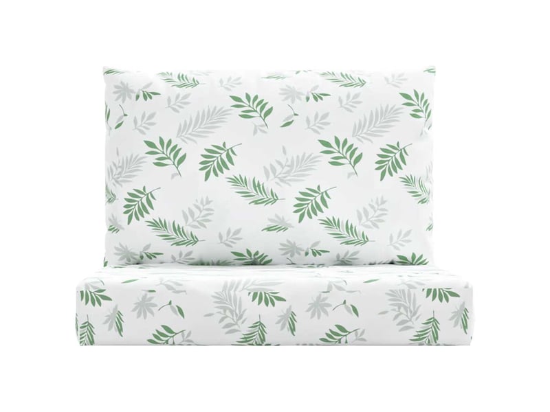  Lot de 2 coussins de palette, coussins de canapé motif de feuilles tissu oxford cf59570  - Conforama D