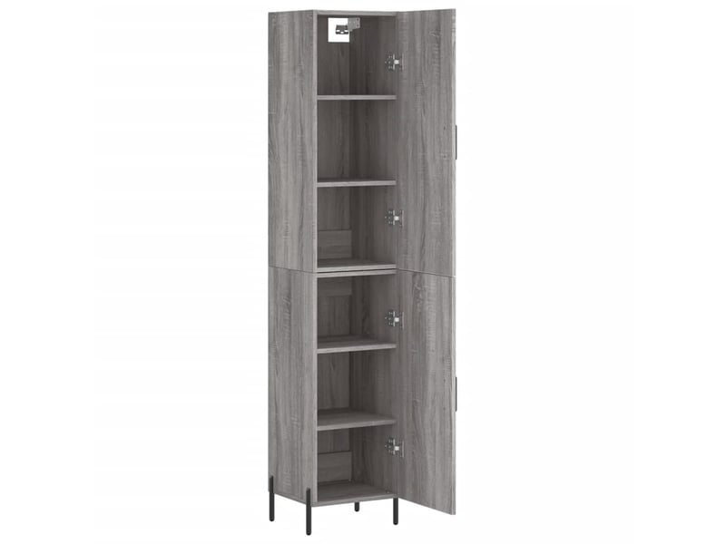  Buffet haut - bahut - meuble de rangement sonoma gris 34,5x34x180 cm bois d'ingénierie  - Conforama D
