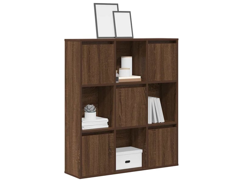  Bibliothèque, étagère de rangement chêne marron 89x24x101,5 cm bois d'ingénierie  - Conforama B