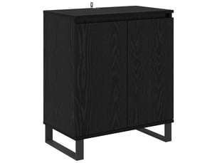 Buffet - bahut - meuble de rangement chêne noir 60 x 35 x 70 cm bois d'ingénierie