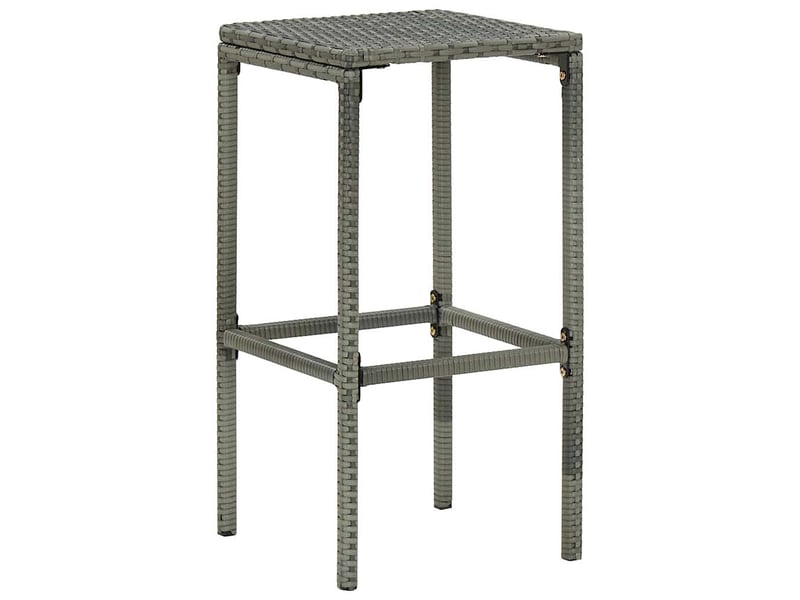  Lot de 3 tabouret de bar, chaise de bar avec coussins gris résine tressée  - Conforama C