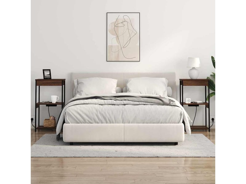  Table de chevet - cabinet de chevet - table de nuit chêne brun 41 x 31 x 76 cm bois d'ingénierie  - Conforama C