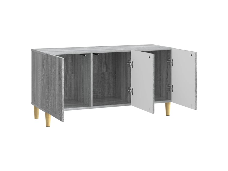  Meuble tv - banc tv - meuble de rangement 99 x 34,5 x 50 cm sonoma gris bois d'ingénierie  - Conforama E