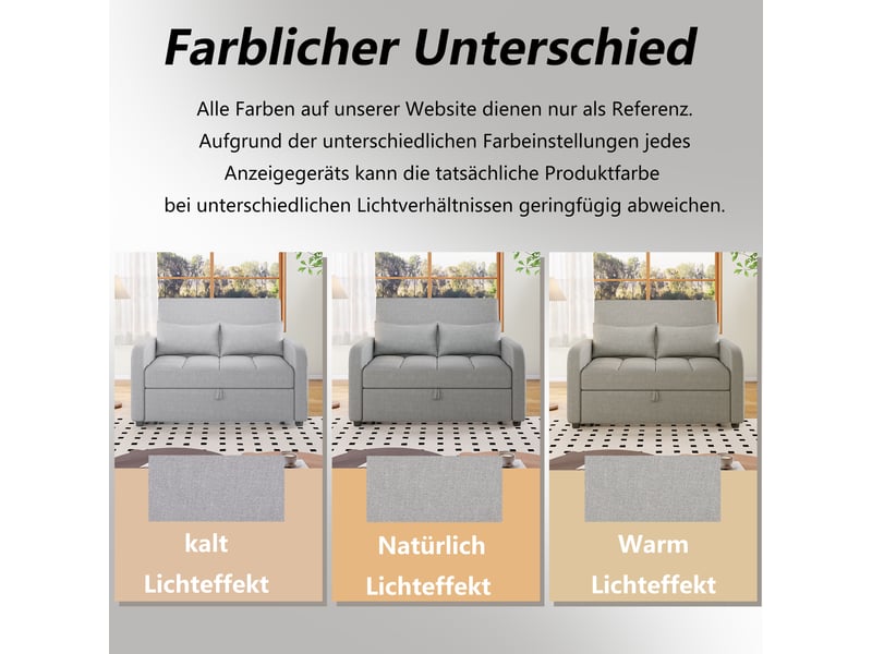  Canapé convertible, canapé-lit, 180x127 cm, dossier réglable, mobilier pour espace de vie, pour salon et séjour  - Conforama W