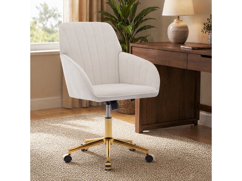 Chaise de bureau réglable en hauteur, chaise de bureau ergonomique avec dossier, adaptée aux longues séances de travail à la maison et dans la chambre - Conforama D