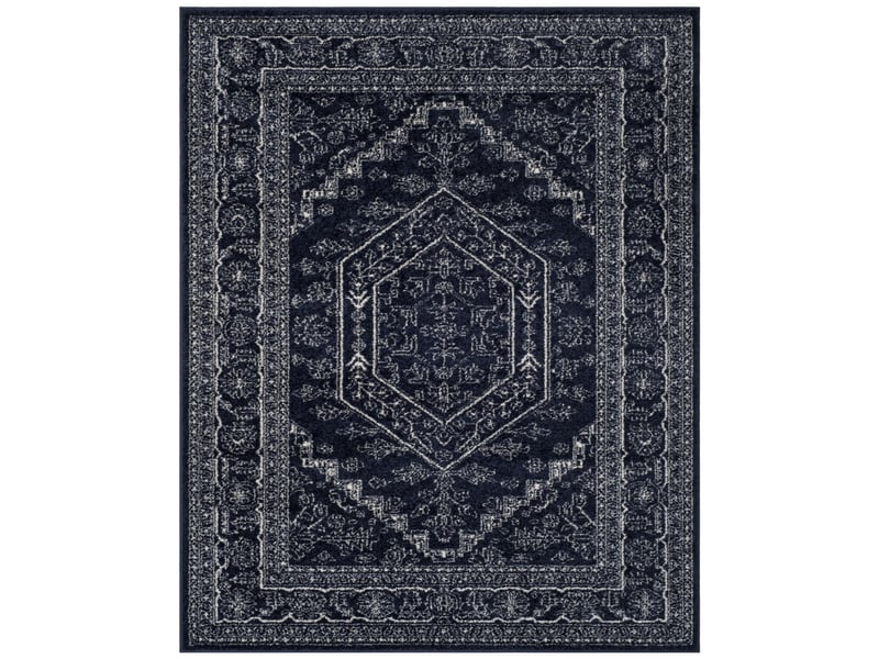  Tapis médaillon en polypropylène bleublanc, 274 x 366 cm  - Conforama A