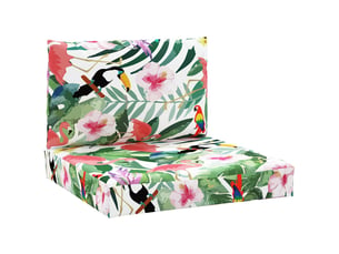 Lot de 2 coussins de palette, coussins de canapé multicolore tissu oxford cf59578