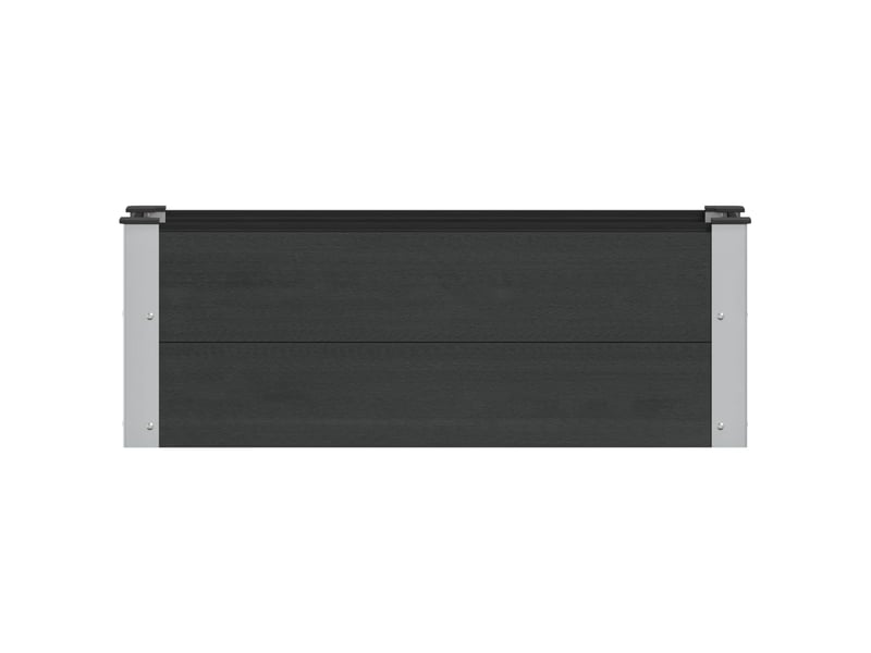 Jardinière - bac à fleurs surélevée noir 100 x 30 x 36 cm wpcs et aluminium  - Conforama C