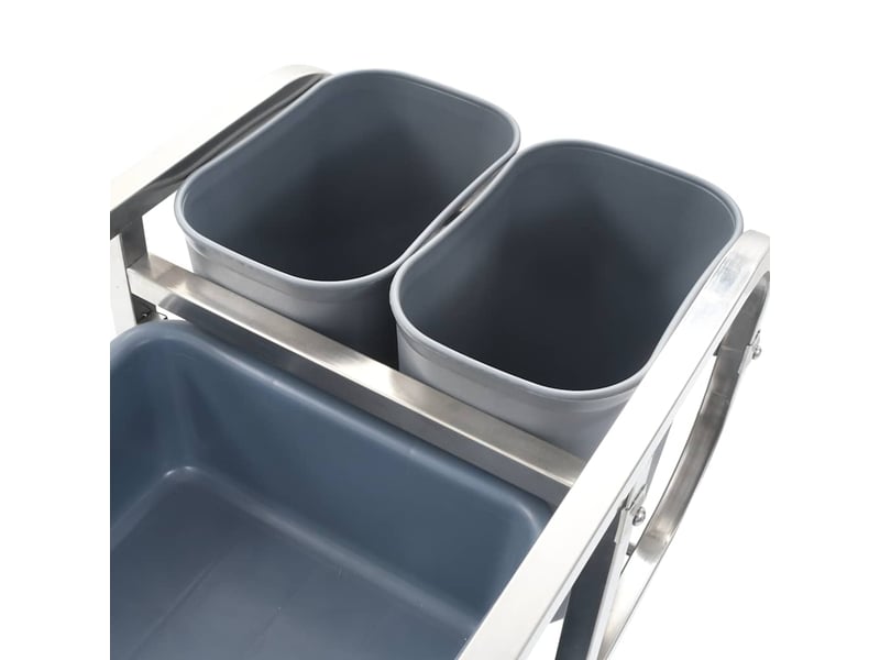  Desserte de cuisine, chariot de rangement avec récipients en plastique 82x43,5x93 cm  - Conforama E