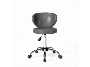 Tabouret de massage à roulettes,45x54 cm,réglable avec dossier,pu,gris