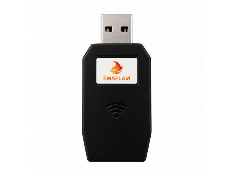  Accessoire wi-fi emaflam pour poêle à granulés - smart pellet stove - noir  - Conforama A