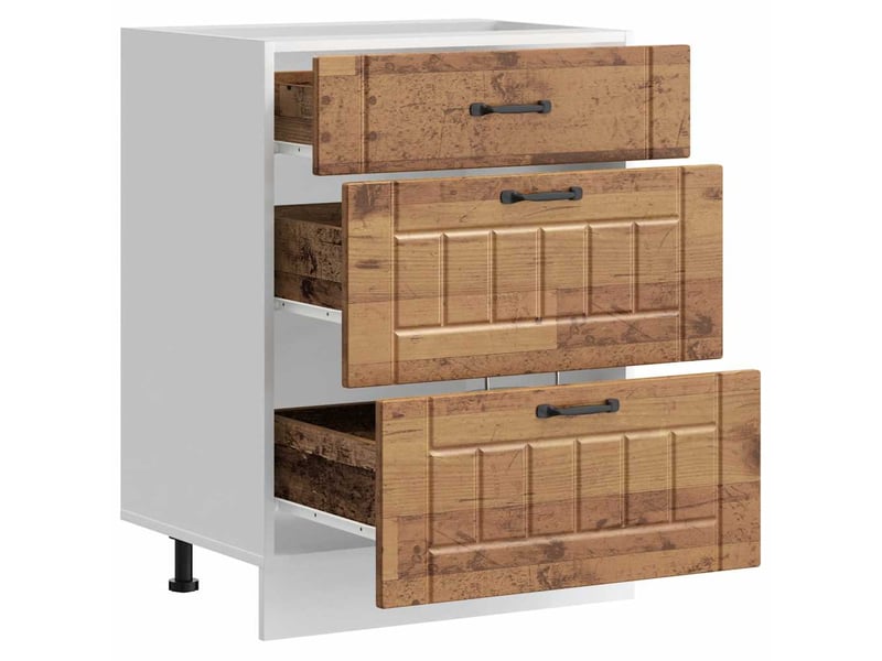  Meuble de rangement, armoire de cuisine lucca vieux bois bois ingénierie shl6308  - Conforama E