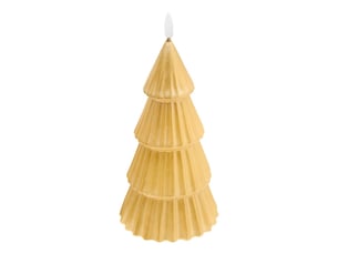 Bougie led sapin doré h. 20 cm