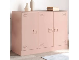 Buffet - bahut - meuble de rangement rose 99x39x73 cm acier