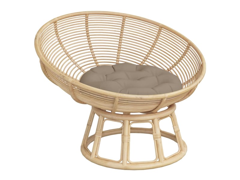  Coussin rond, coussin d'assise taupe ø 60 x11 cm tissu oxford cf56631  - Conforama C