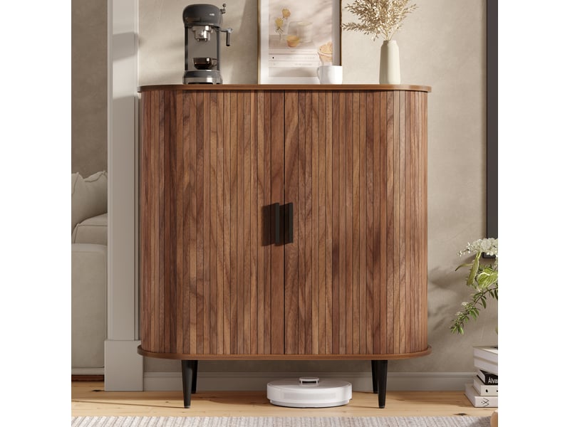  Buffet de rangement 2 portes tambour avec crochets 85 x 40 x 93 cm homvra  - Conforama D