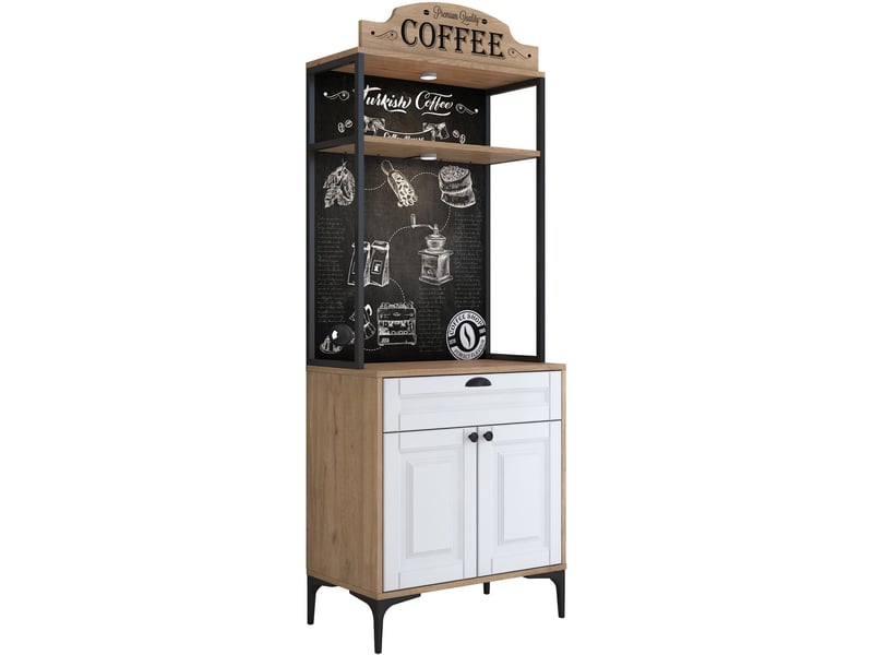  Armoire multifonction je157 - 100% melamine - noyer - 70 x 186,4 x 40 cm 893RAN4968 - Conforama E