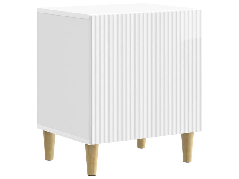  Table de chevet - cabinet de chevet - table de nuit blanc brillant 43 x 34,5 x 50 cm  - Conforama A