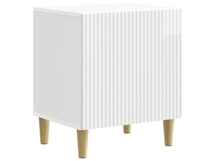 Table de chevet - cabinet de chevet - table de nuit blanc brillant 43 x 34,5 x 50 cm