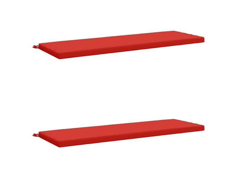 Lot de 2 coussins de banc, coussins d'assise soest 100 % polyester rouge cf57404 - Conforama A