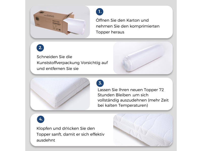  Matelas à ressorts ensachés 180 × 200 cm h3h4 1000 ressorts 7 zones, housse lavable, certification oeko-tex  - Conforama E