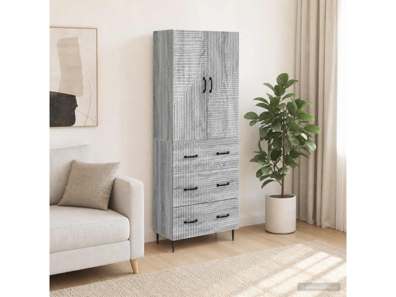  Ensemble de meubles 2 pcs, rangement de salon 66 x 34,5 x 90 cm bois d'ingénierie shl1408  - Conforama B
