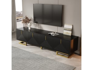 Meuble tv coloris noir 160 cm <strong></strong>  <strong></strong>