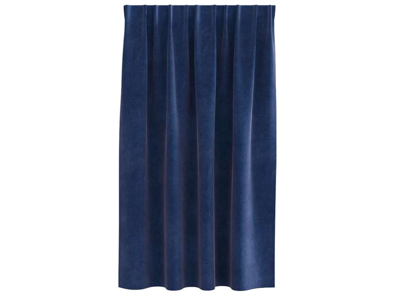  Lot de 2 rideaux, rideaux de fenêtre bleu foncé 140 x 140 cm velours cf43985  - Conforama D