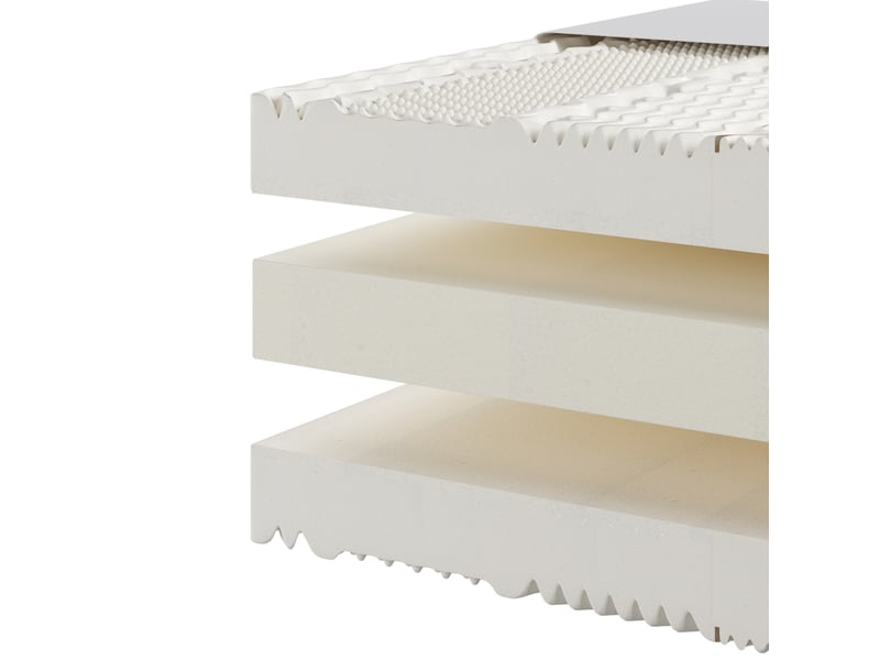 Matelas en mousse 160x200 cm froide 7 zones réversible, h2h3, blanc - Conforama E