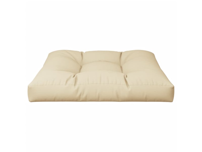  Coussin de palette, coussin de chaise, coussin de canapé beige 80x80x12 cm tissu cf55294  - Conforama D