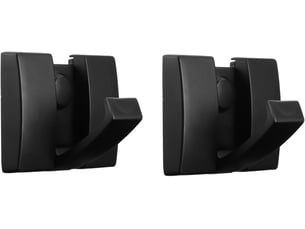 Lot de 2 cintres muraux pliables, crochets rabattables modernes pour manteaux et vêtements, gain de place pour chambre, cuisine et salle de bain, noir