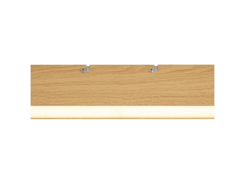  Plafonnier moderne aspect bois ocre avec led intégrée, dimmable 3 étapes (2700-4000k) et sélecteur dip - keane  - Conforama D