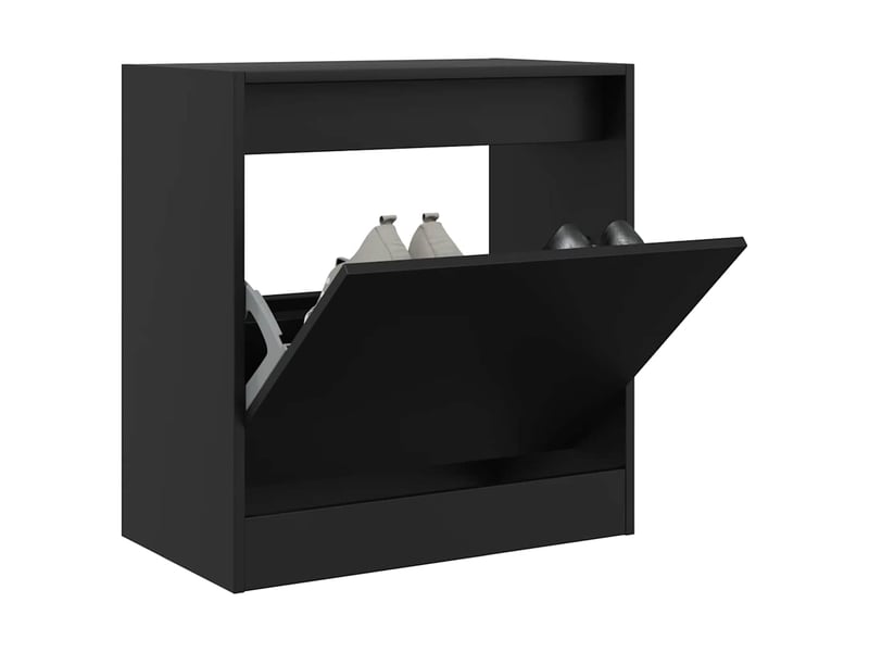  Meuble à chaussure, armoire à chaussures noir 60x34x63,5 cm bois d'ingénierie  - Conforama B