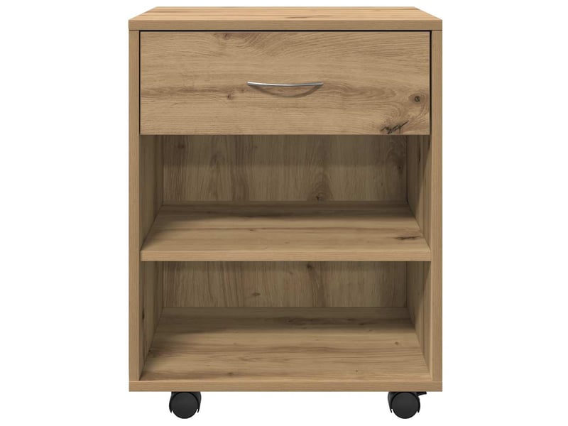  Armoire de rangement roulante chêne artisanal 46x36x59 cm bois d'ingénierie  - Conforama E