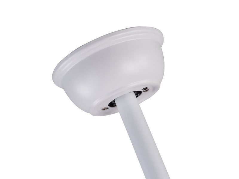  Ventilateur de plafond - avec télécommande et moteur réversible - metal &amp; wood - blanc - 132 x 132 x 32 cm - installation au plafond - salon et chambre EU52YM-1615WH - Conforama C