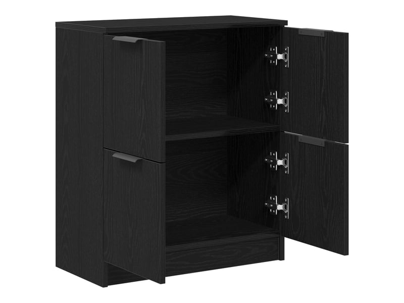 Buffet - bahut - meuble de rangement chêne noir 60 x 30 x 70 cm bois d'ingénierie  - Conforama E