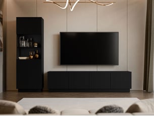 Meuble tv coloris noir 48 cm <strong></strong>  <strong></strong>