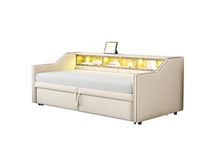 Lit extensible 180x200 cm    coloris beige
