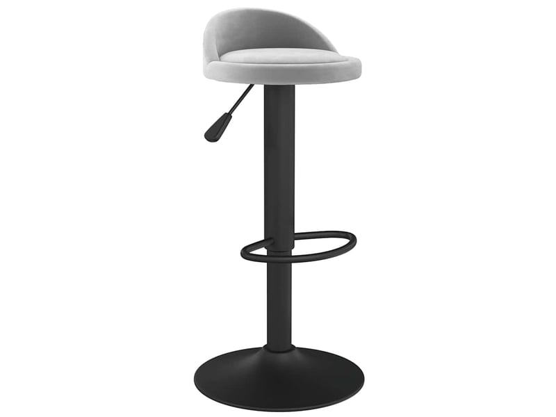  Tabouret de bar, chaise de bar gris clair velours shl33111  - Conforama A