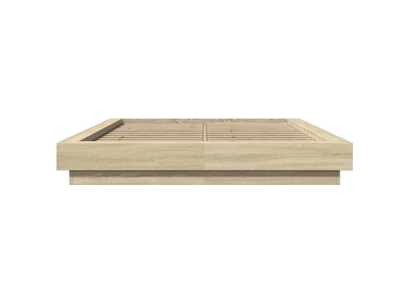  Lit double- lit adulte -  cadre de lit avec lumières led sans matelas140x190 cm  - Conforama D